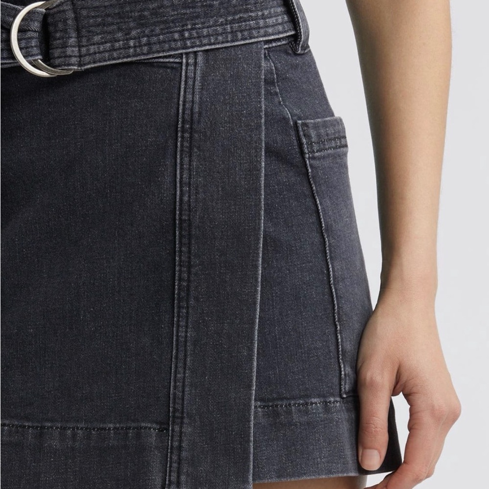 Rails Deanna belted denim wrap mini skirt - Picture 4 of 10